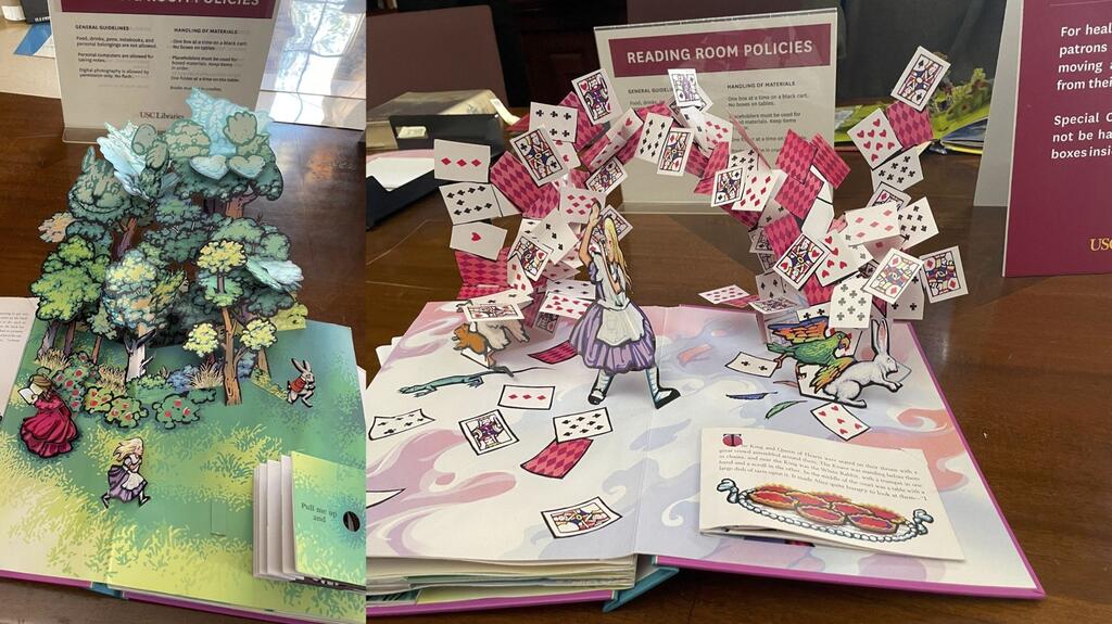 USC Libraries Alice in Wonderland pop-up book